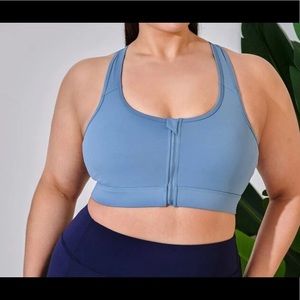 Baby blue sports bra